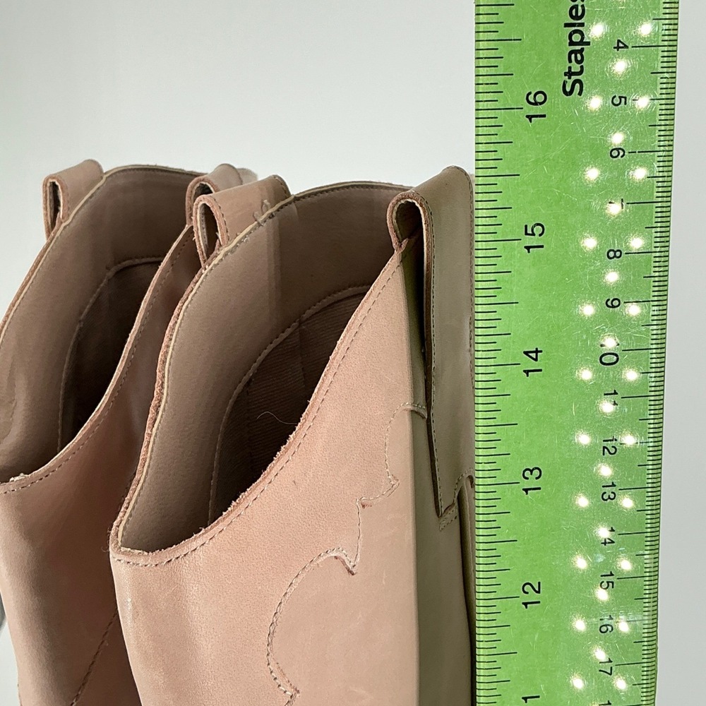 Marc Fisher LTD Size 10 READ Hilaria Tan Leather Western Cowboy Boots Pointed - Picture 7 of 15